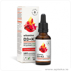 Witamina D3+K2mk7 + eksakt z kurkumy - 30ml krople