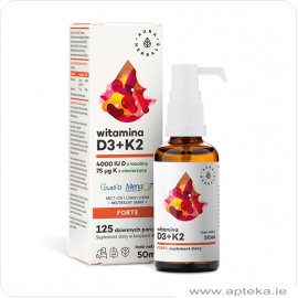 Witamina D3+K2 Forte (4000IU+75µg) - 50ml krople