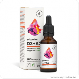 Witamina D3 + K2mk7 - 30ml krople (2000IU + 90µg)