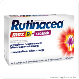 Rutinacea Max D3 + czosnek - 60 tabletek