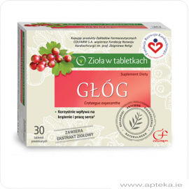 Zioła w tabletkach - Głóg - 30 tabletek