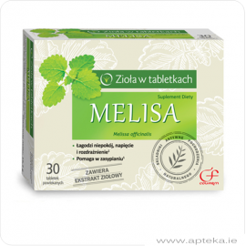 Zioła w tabletkach - Melisa - 30 tabletek