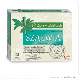 Zioła w tabletkach - Szałwia - 30 tabletek