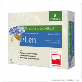 Zioła w tabletkach - Len - 30 tabletek