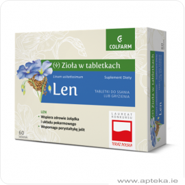 Zioła w tabletkach - Len - 60 tabletek