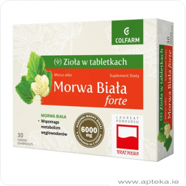 Zioła w tabletkach - Morwa biała Forte - 30 tabletek