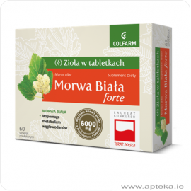 Zioła w tabletkach - Morwa biała Forte - 60 tabletek