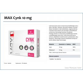 Max Cynk 10mg Colfarm - 30 tabletek