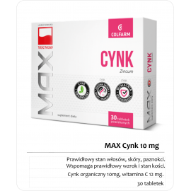 Max Cynk 10mg Colfarm - 30 tabletek