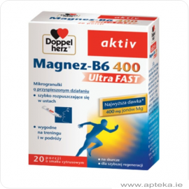 Magnez B6 400mg Ultra Fast- 20 saszetek