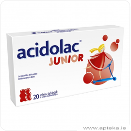 Acidolac Junior Truskawka - 20 misiotabletek (3+)
