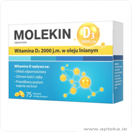 Molekin D3 2000 - 75 kaps. w oleju  lnianym