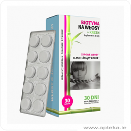 Biotyna na wlosy + krzem - 30 tabletek