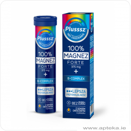 Plusssz 100% - Magnez Forte 375mg + B complex - 20 tab. mus.