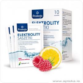 Elektrolity 10 saszetek Protego (cytrynowo - malinowe)