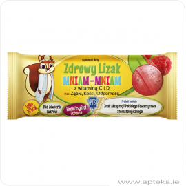 Zdrowy lizak Mniam-Mniam z witaminami C i D - smak malinowy - 1szt