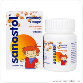 Sanostol Kids, witaminy i wapn - 60 tabletek do ssania (4+)