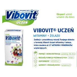 Vibovit Uczeń witaminy + żelazo (8+) - 30 tab.do ssania