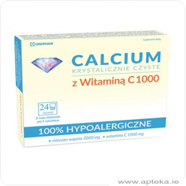 Calcium Krystalicznie Czyste + wit. C1000 - 24 saszetki