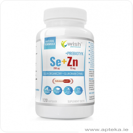 Selen 200mcg + Cynk 15mg + Prebiotyk - 120 kapsulek