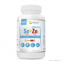 Selen 200mcg + Cynk 15mg + Prebiotyk - 120 kapsulek