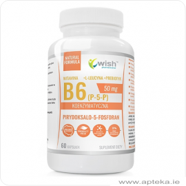 Witamina B6 50mg + Prebiotyk - 60 kapsułek Vege