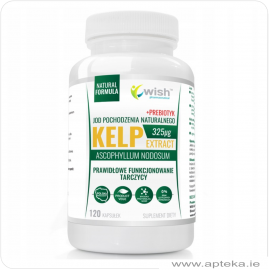 Kelp ekstrakt 80mg + Prebiotyk - 120 kapsułek Vege