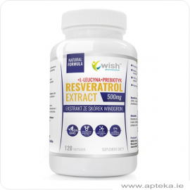 Resveratrol Extra 500mg + Prebiotyk - 120 kapsułek Vege