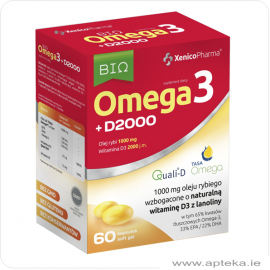 Bio Omega 3 + D3 2000 - 60 softgels